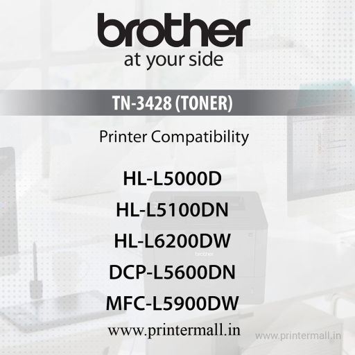 brother TN3428 Toner Life 3000-Pages Models HL-L5000D HL-5100DN HL-L6200DW DCP-L5600DN MFC-L5900W