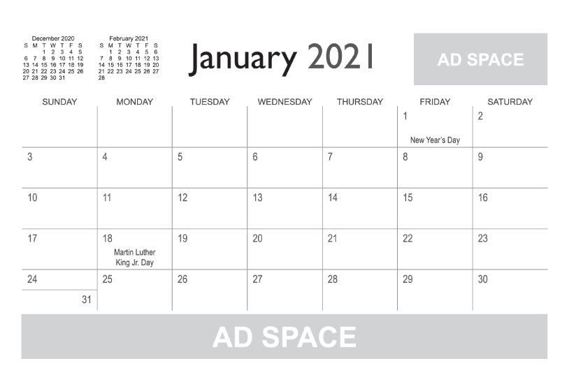 Calendar Templates | PrintingCenterUSA