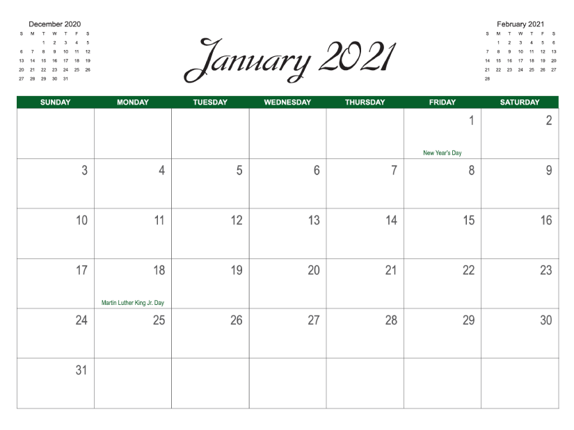 Calendar Templates | PrintingCenterUSA