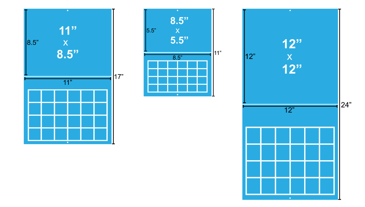 Calendar Sizes