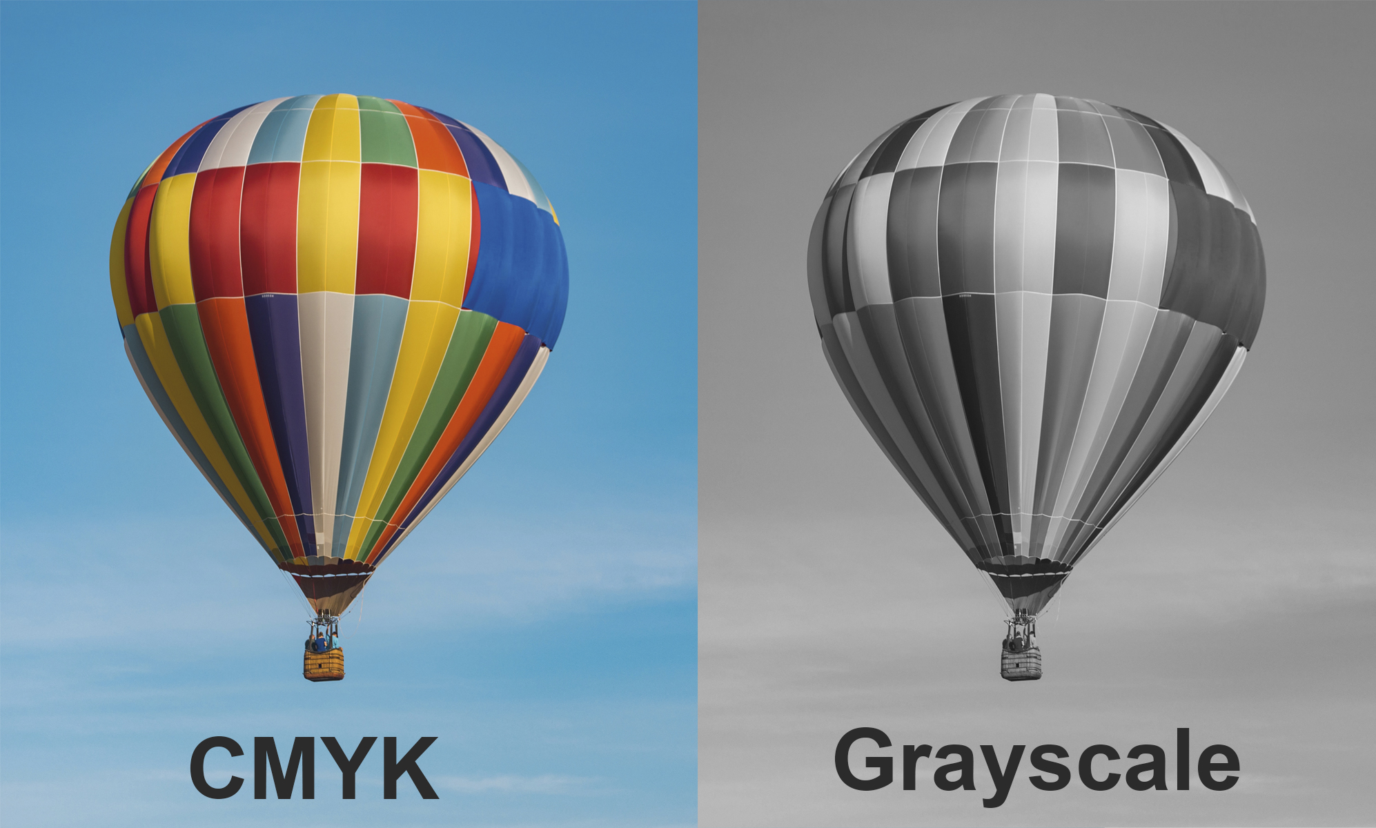 CMYK vs Grayscale