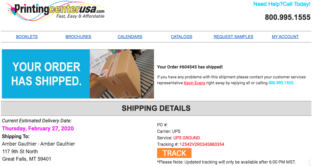 Shipping Confirmation