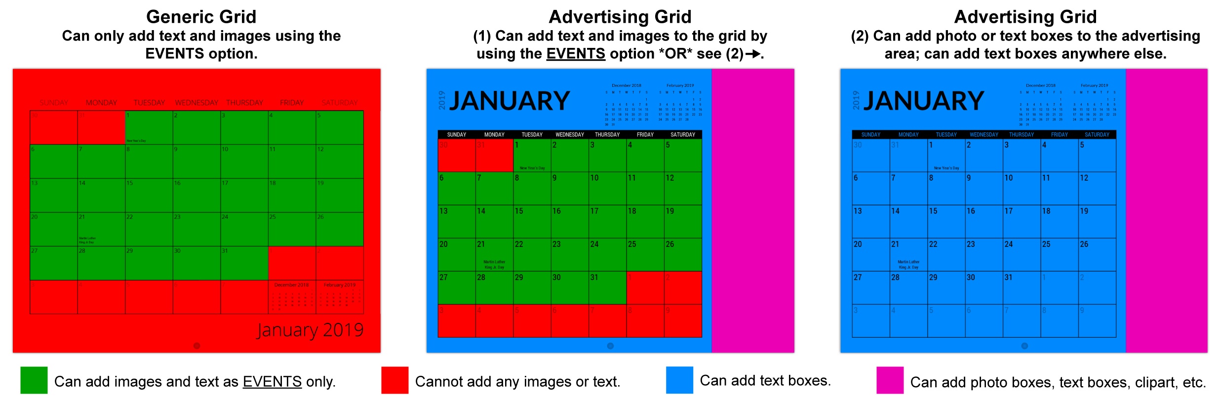 change calendar grid