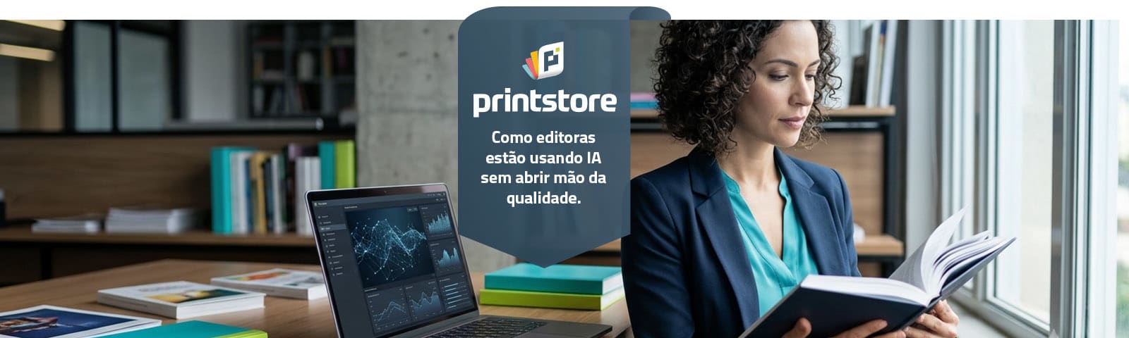 Imagem de destaque do post IA em editoras: inove sem perder qualidade
