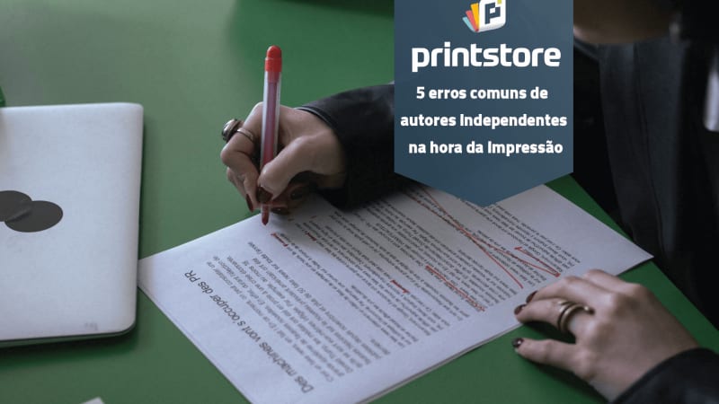Imagem de destaque do post 5 erros comuns de autores independentes na impressão de livro e como evitá-los