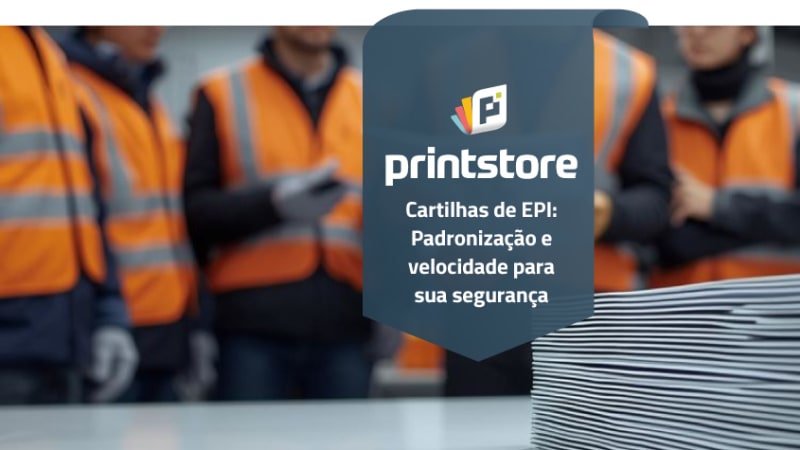 Imagem de destaque do post Cartilhas de EPI: Por que impressões rápidas e de corte reto agilizam o cumprimento das normas de segurança