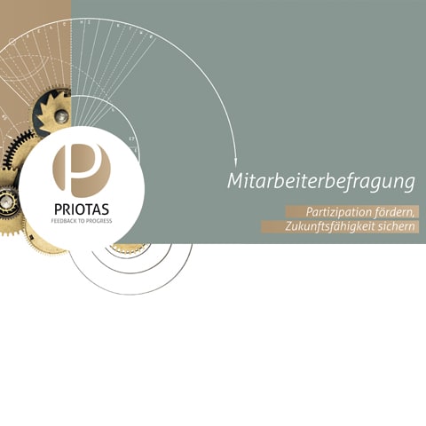 Titelbild Priotas Broschüre Mitarbeiterbefragung