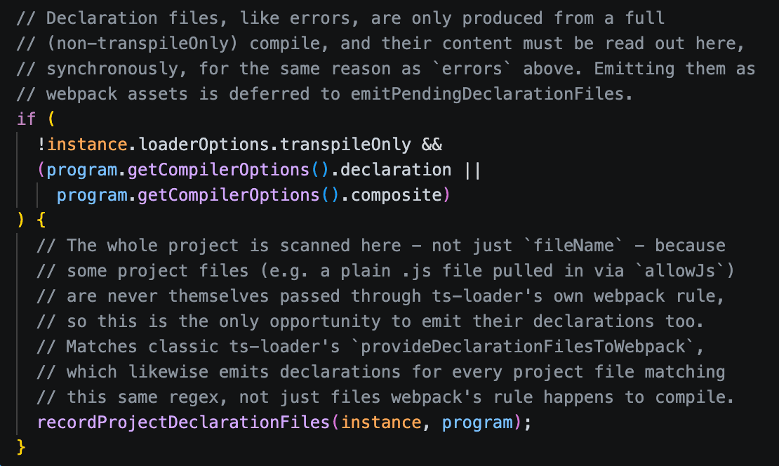 screenshot of code with a lot of comments