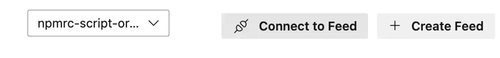 Screenshot of &quot;connect to feed&quot; in Azure DevOps