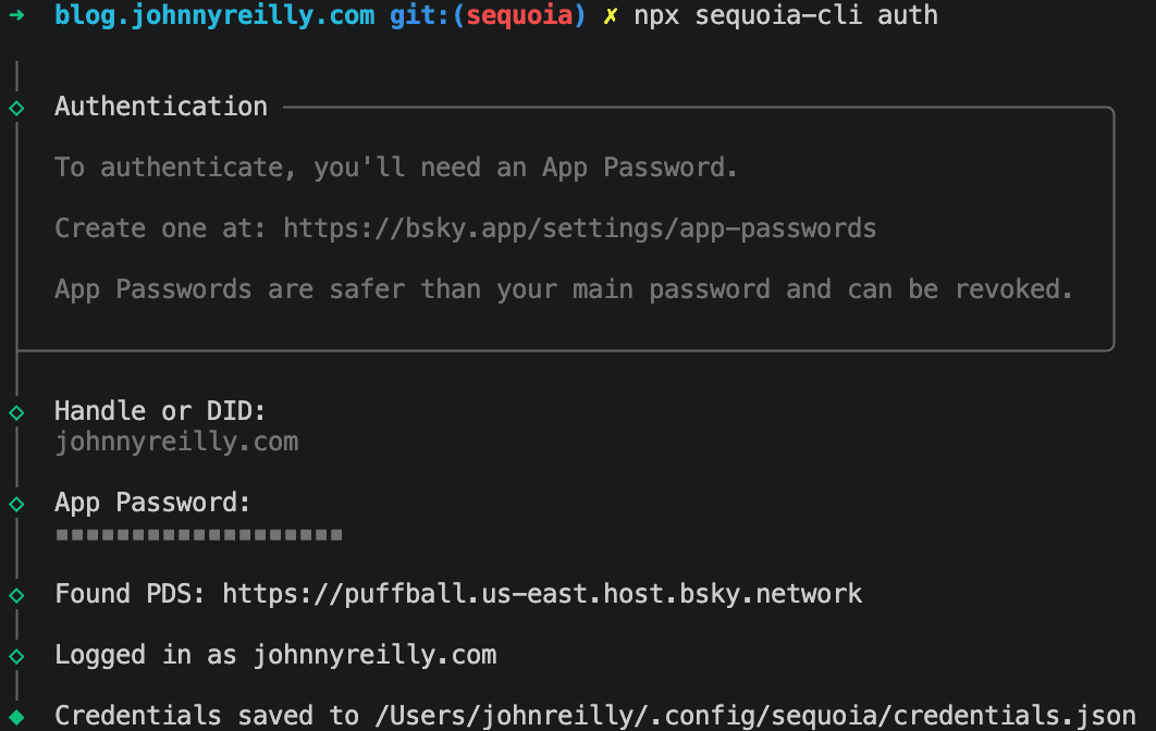 Screenshot of the OAuth flow