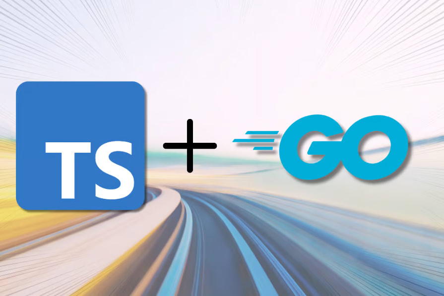 title image showing TypeScript and Go logos