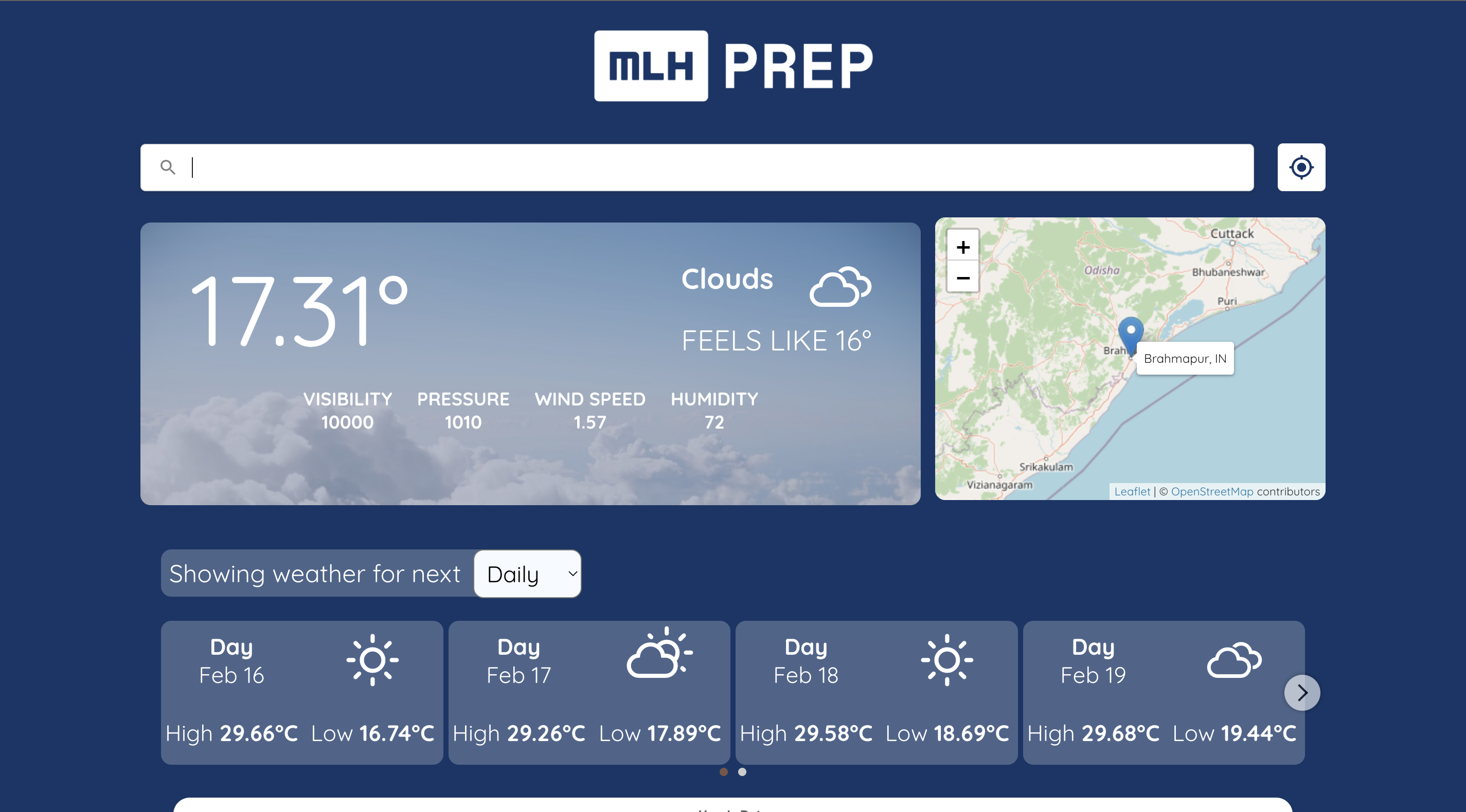 Weather Forecasting Site