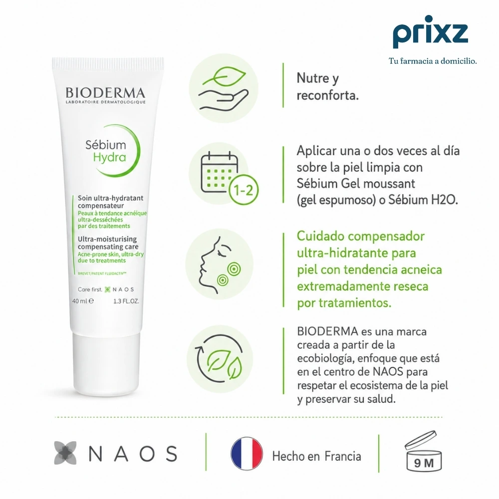 Bioderma Sébium Hydra Piel Grasa 40 Ml