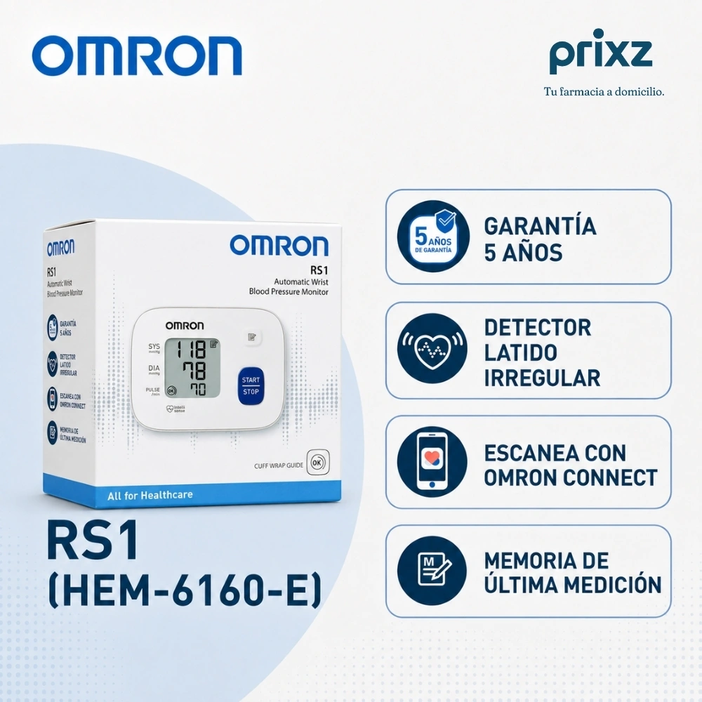 Omron Monitor De Presión Arterial Para Muñeca Hem-6160-E