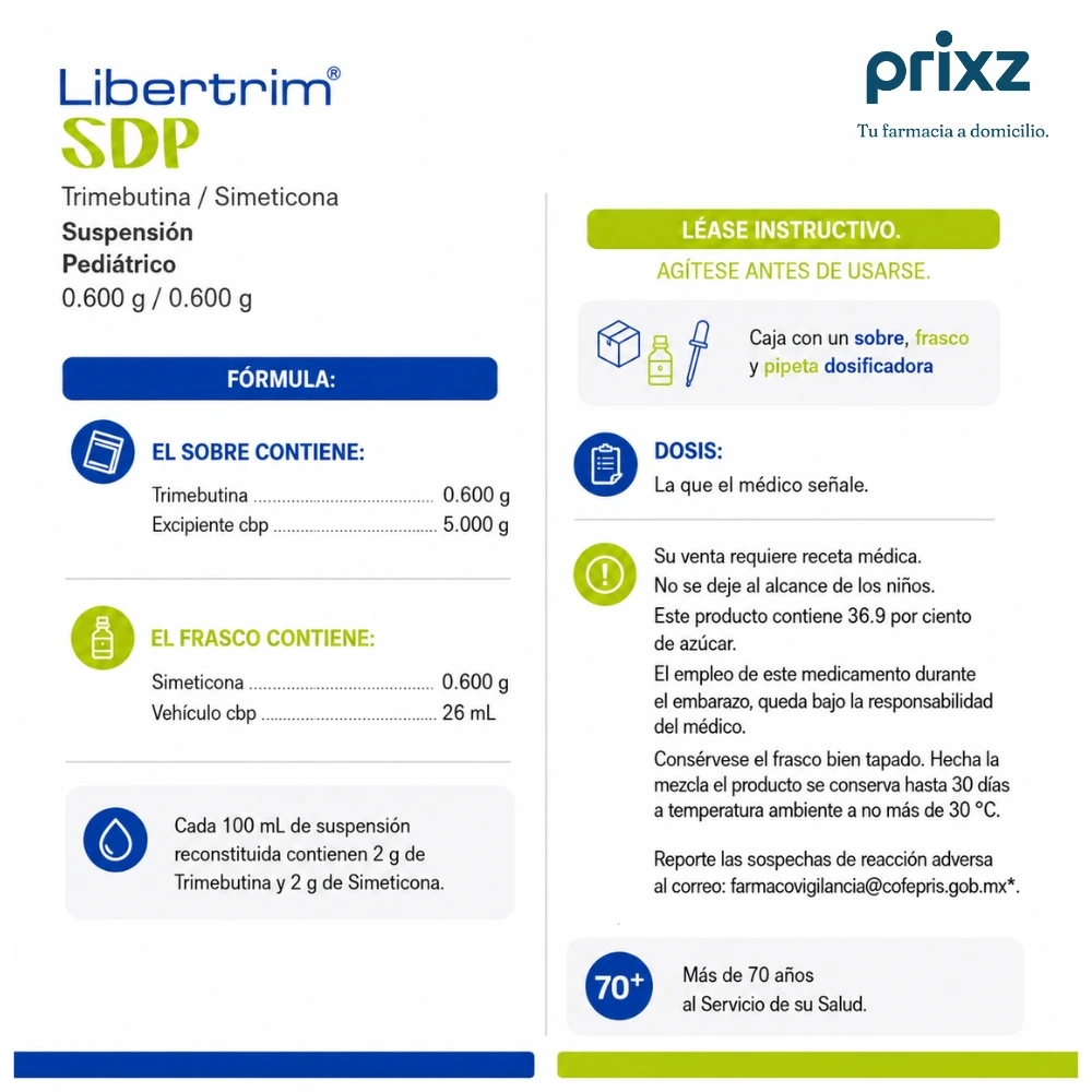 Libertrim Sdp 0.6/0.6 G Con 26 Ml De Suspensión Pediátrica