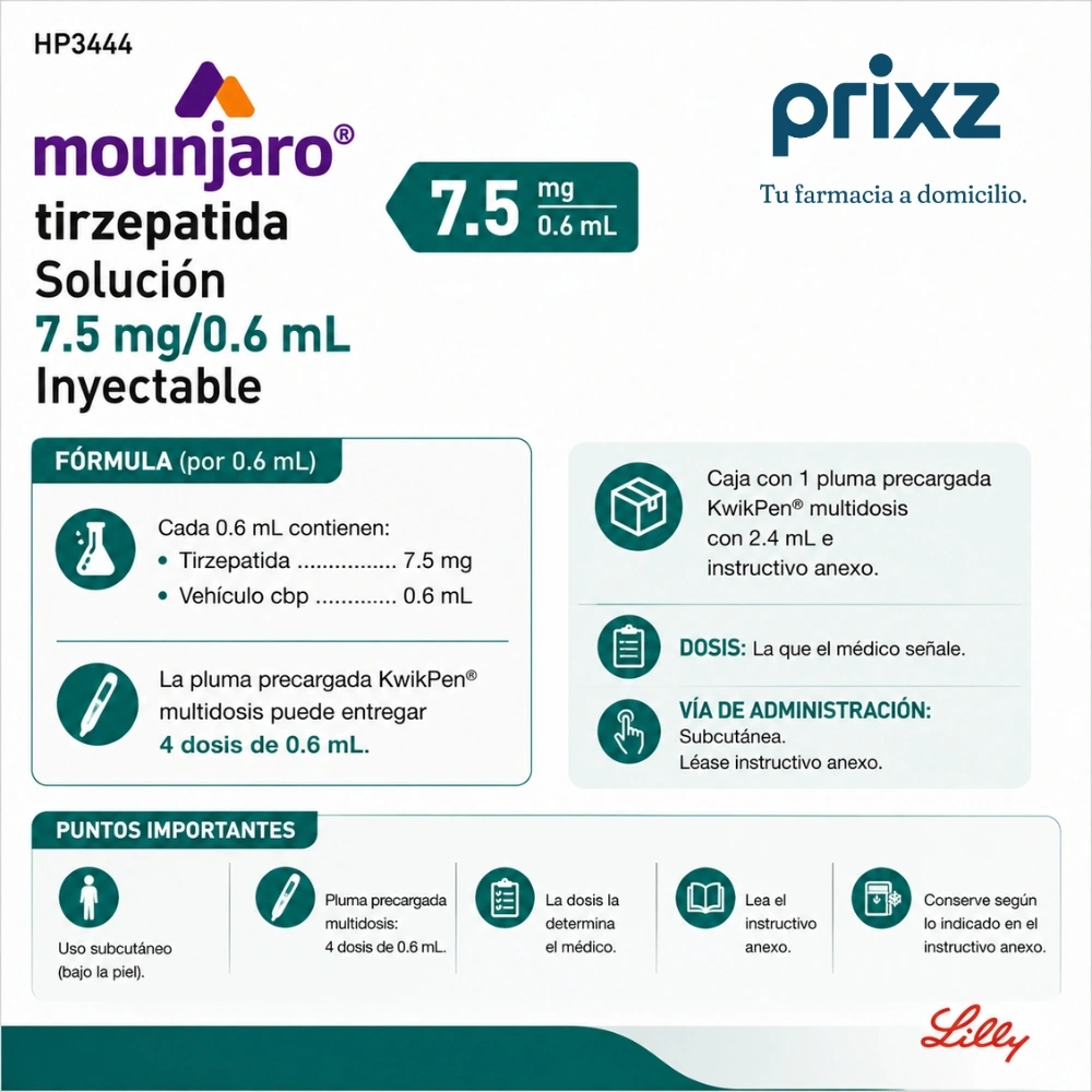 Mounjaro Kwikpen 7.5 Mg/0.6 Ml Con 3 Ml