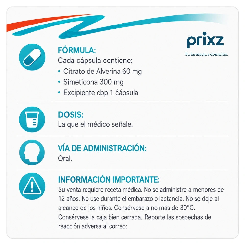 Meteospasmyl 60/300 Mg Con 40 Cápsulas