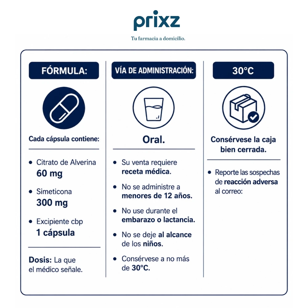 Meteospasmyl 60/300 Mg Con 20 Cápsulas
