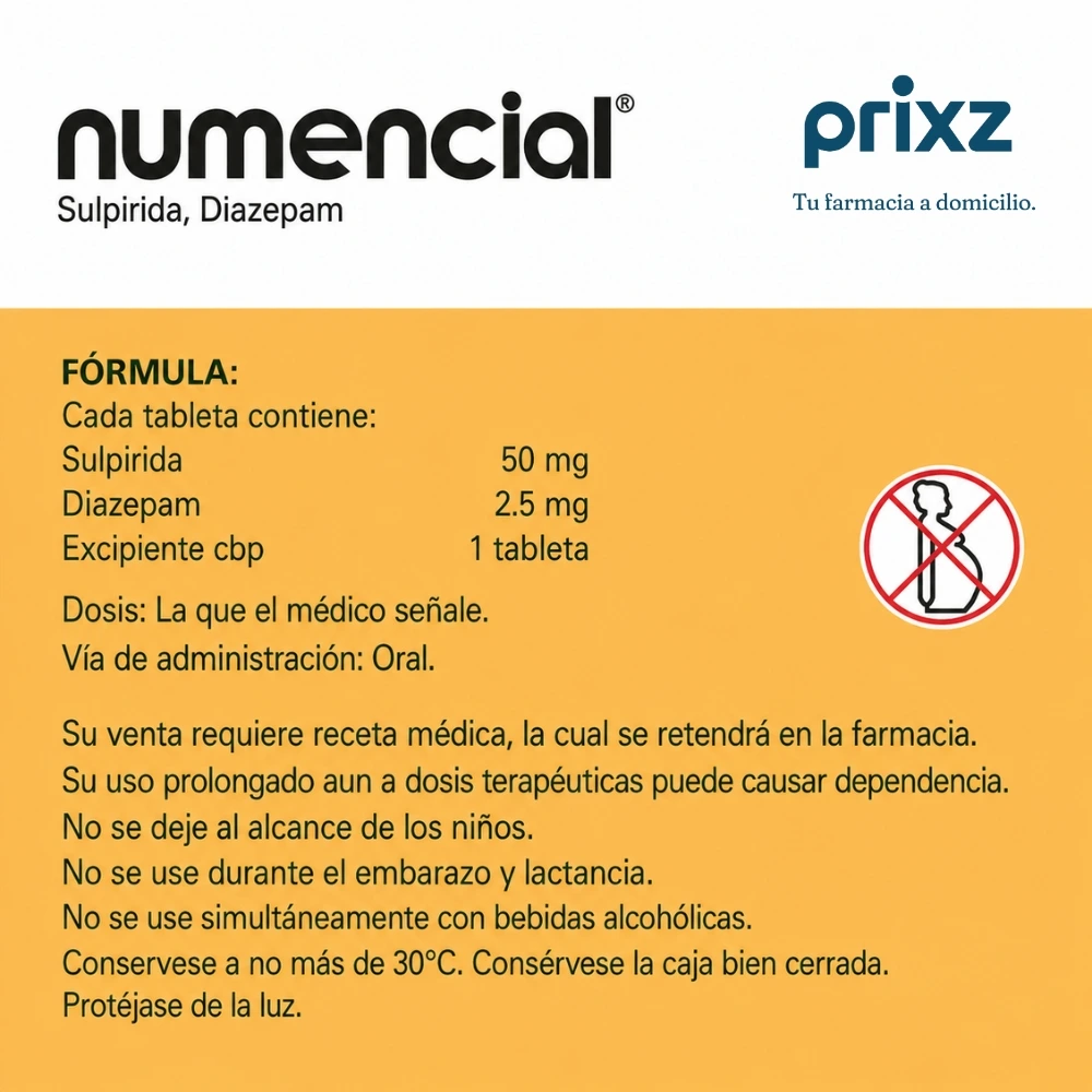 Numencial 50/2.5 Mg Con 60 Tabletas