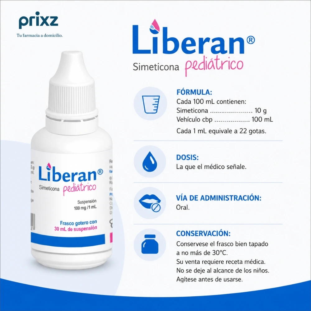 Liberan Pediátrico 100 Mg Suspensión Gotas Con 30 Ml