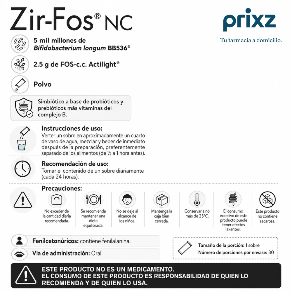 Zir-Fos Nc Polvo Con 30 Sobres