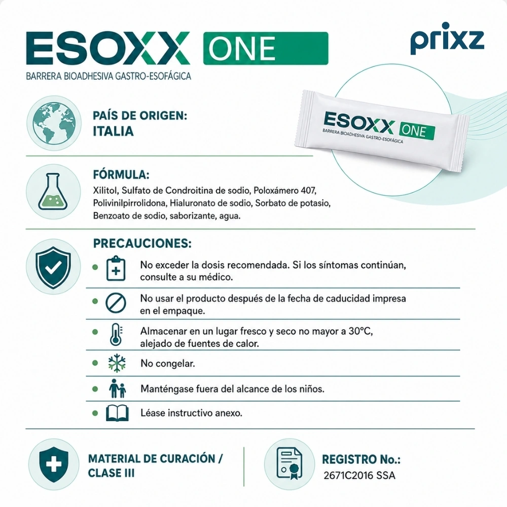Esoxx-One Barrera Bioadhesiva Gastro-Esofágica 20 Unidosis