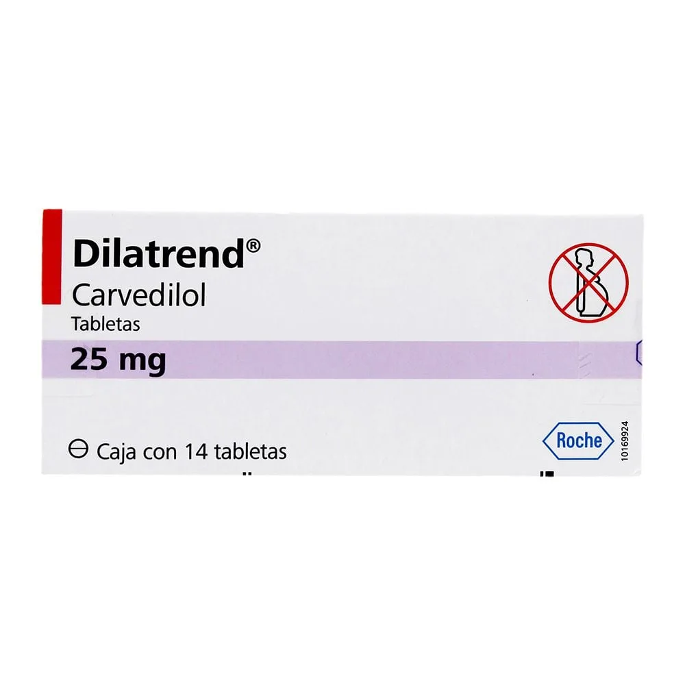 Comprar Dilatrend 25 Mg Con 14 Tabletas