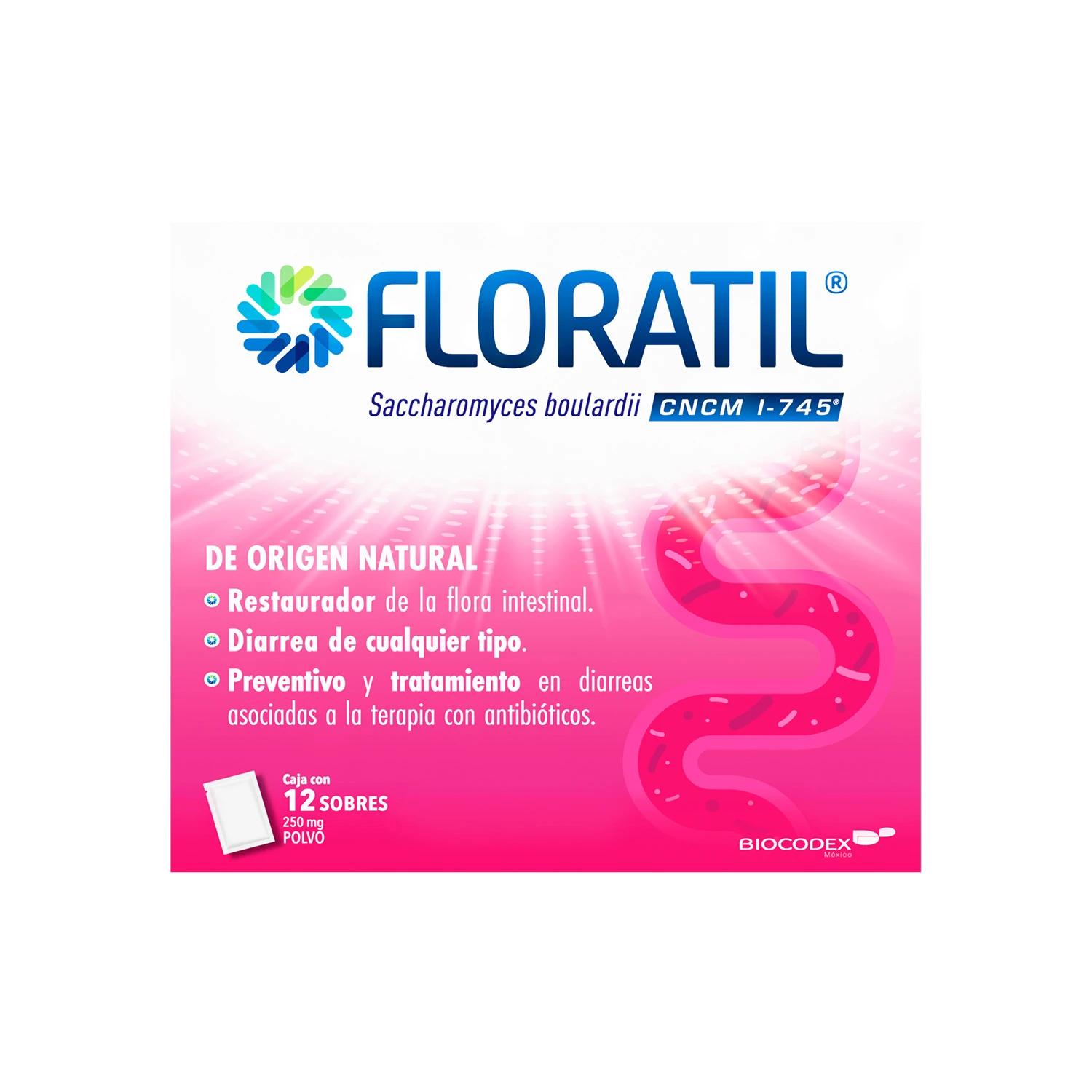 Comprar Floratil 250 Mg Con 12 Sobres