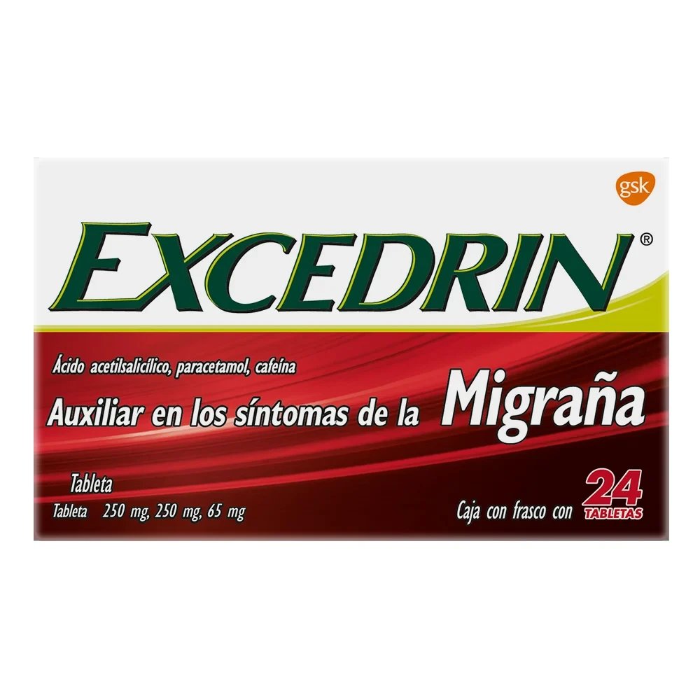 Comprar Excedrin Migraña 250/250/65 Mg Con 24 Tabletas