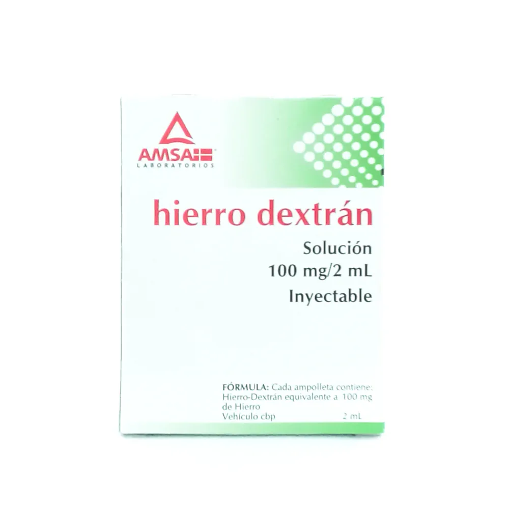 Comprar Hierro Dextrán 100 Mg Solución Inyectable Con 3 Ampolletas