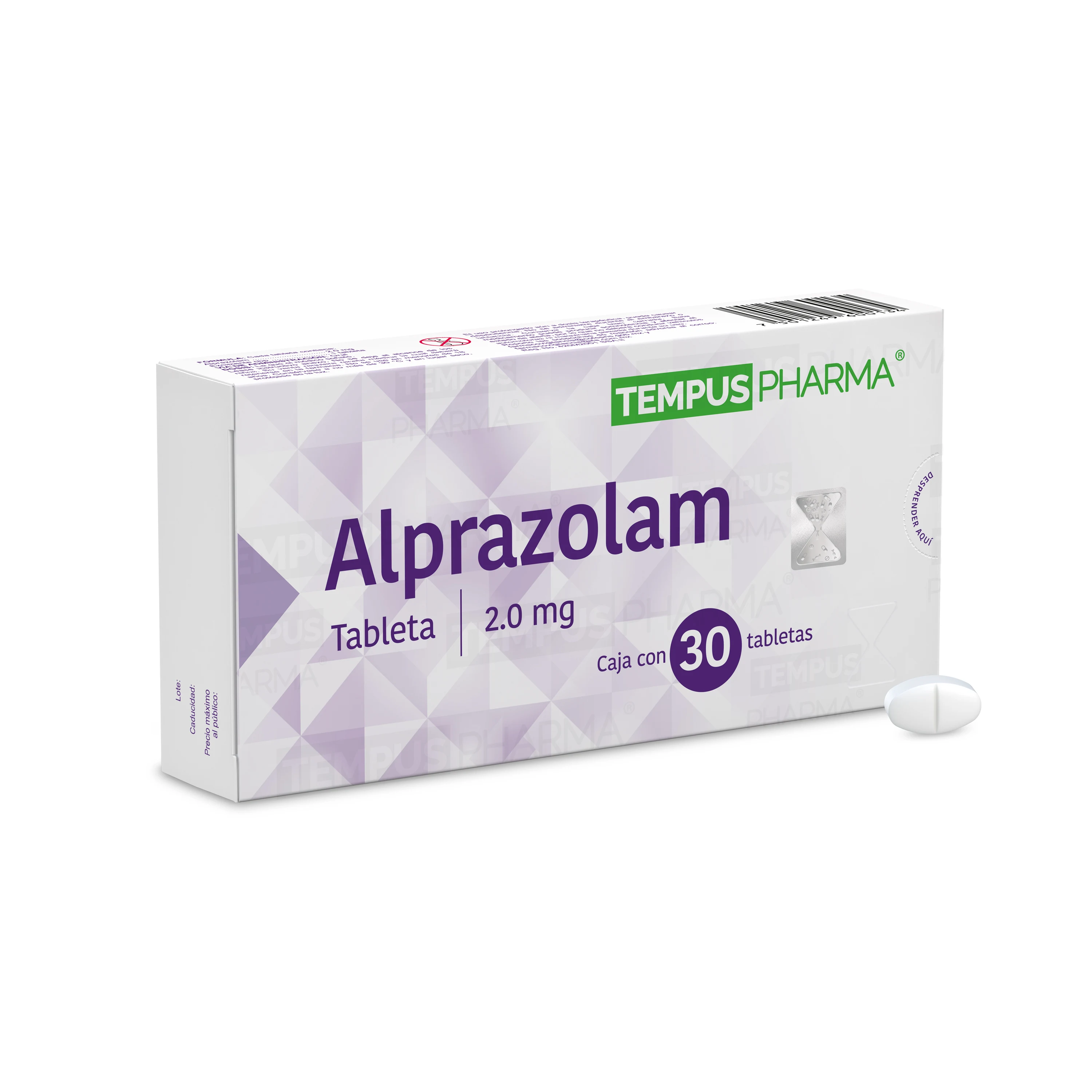 Comprar Alprazolam 2 Mg Con 30 Tabletas