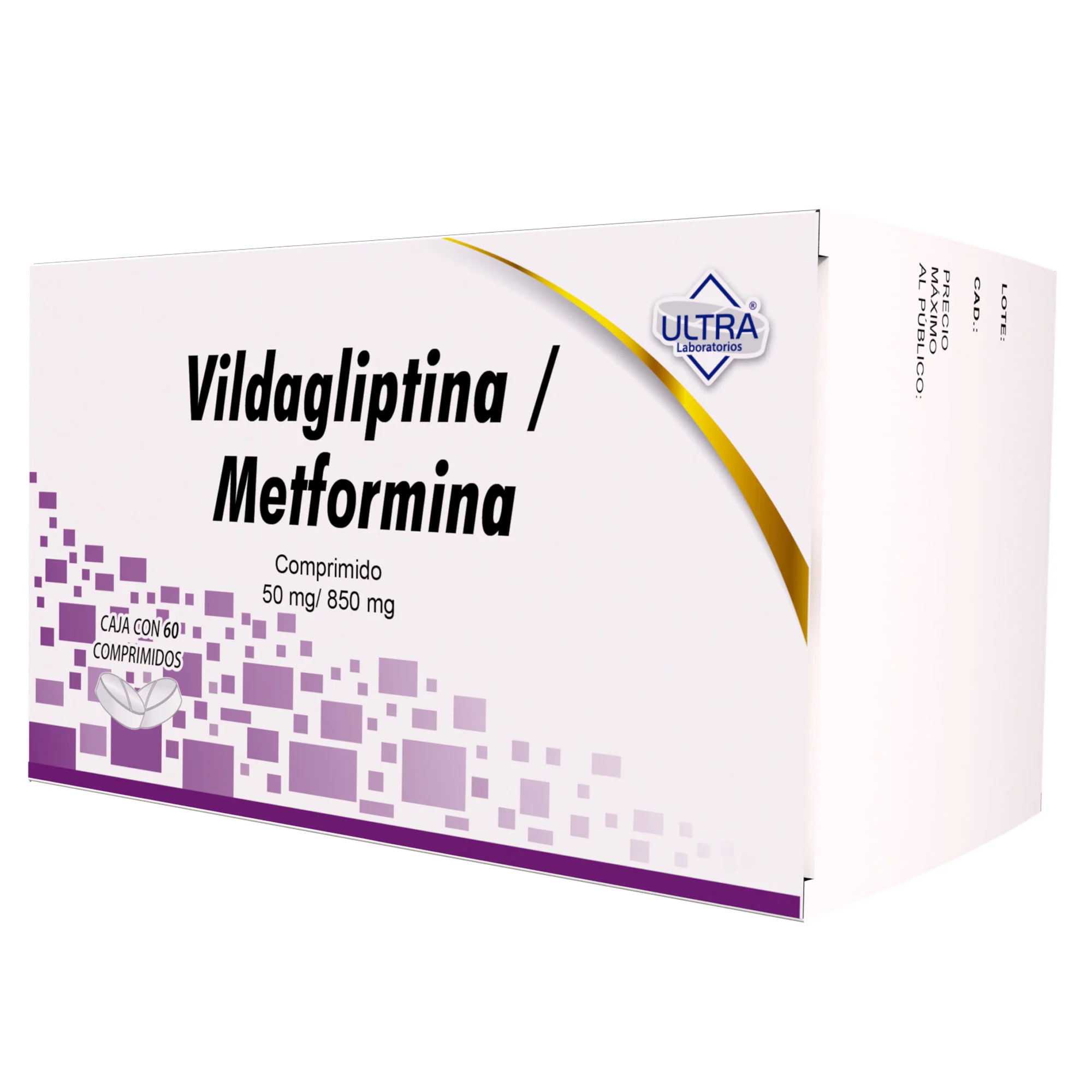 Comprar Vildagliptina, Metformina 50/850 Mg Con 60 Comprimidos