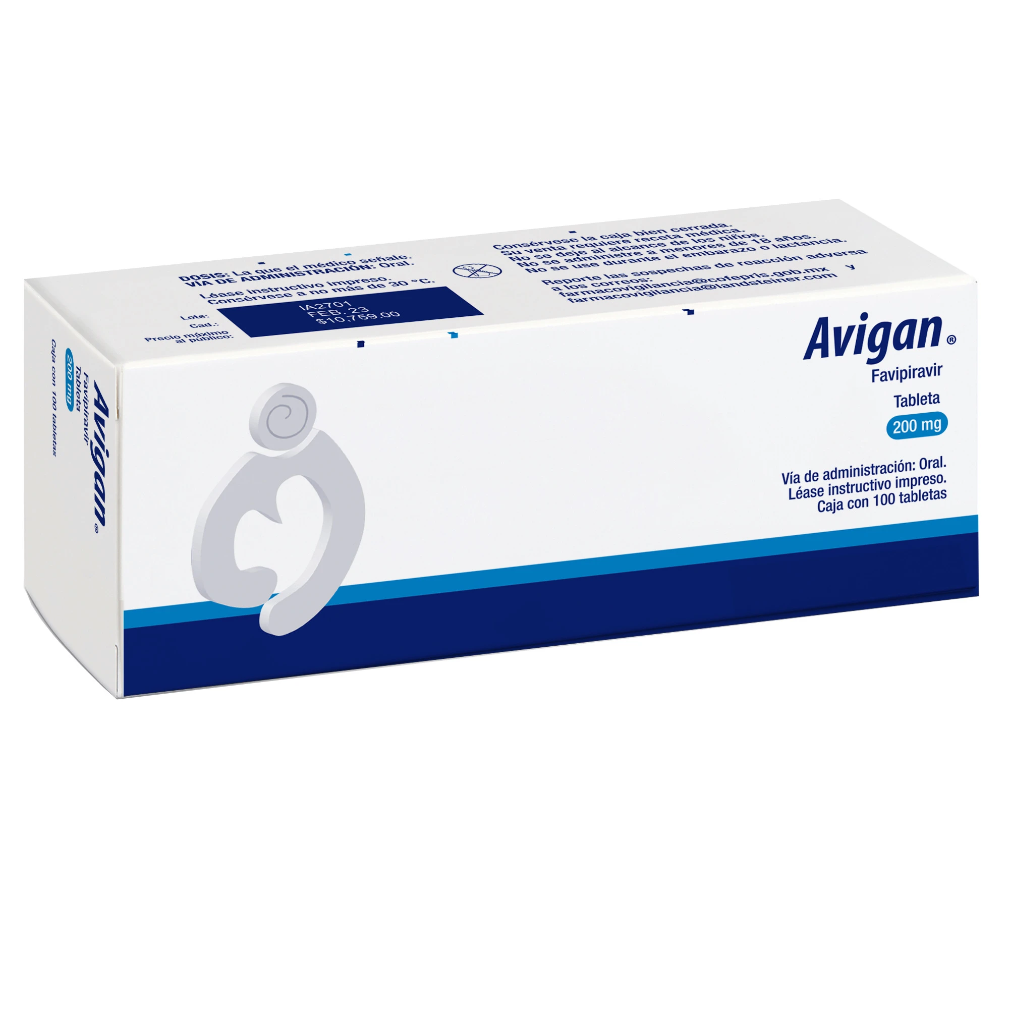 Comprar Avigan 200 Mg Con 100 Tabletas