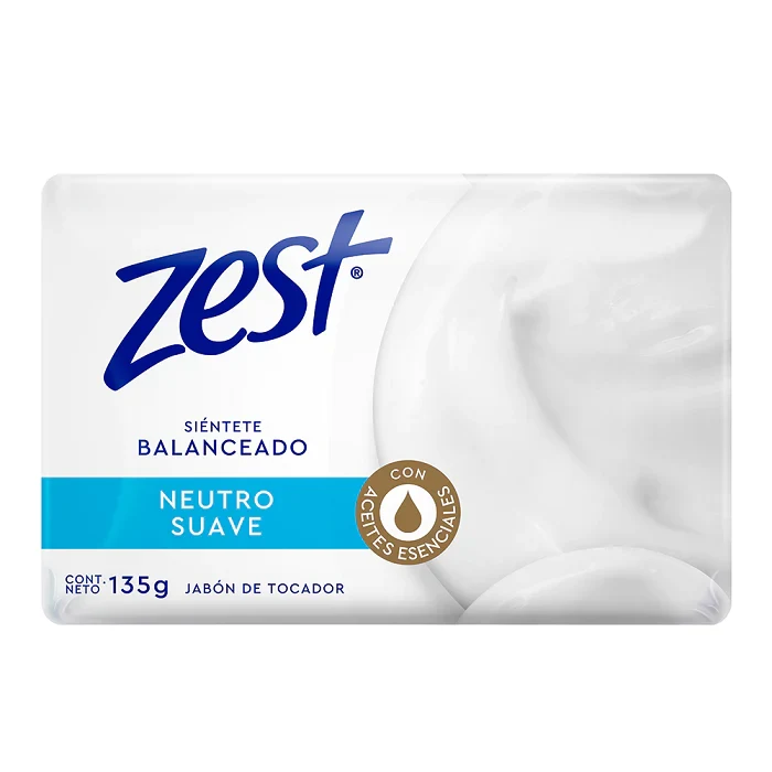 Zest Neutro Suave Jabón De Tocador 135 Gr
