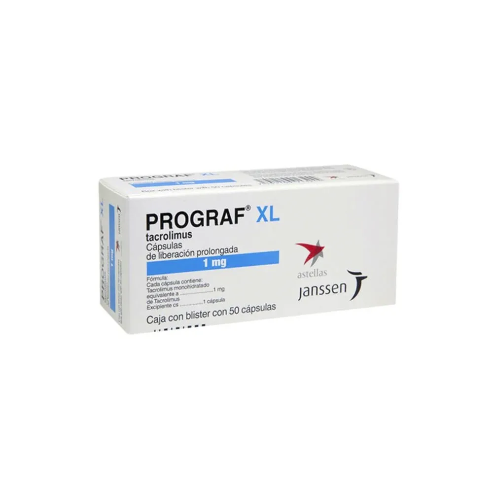 Comprar Prograf Xl 1 Mg Con 50 Cápsulas De Liberación Prolongada