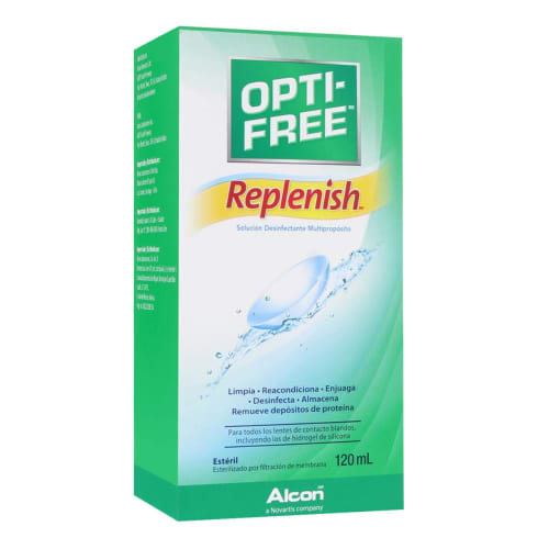 Opti free replenish 120 ml solución gotero poliquaternium 0.001 g Opti free replenish 120 ml solución gotero poliquaternium 0.001 g
