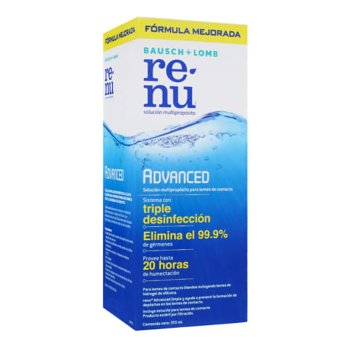 Renu advanced bausch&lomb solución multiproposito 355ml Renu advanced bausch&lomb solución multiproposito 355ml