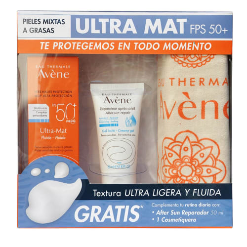 Avène ultra mat+after sun reparador+ una cosmetiquera 3 piezas paquete precio Avène ultra mat+after sun reparador+ una cosmetiquera 3 piezas paquete precio