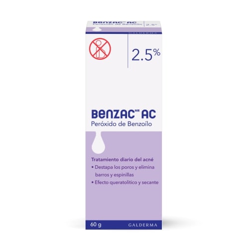 Benzac ac tópico 60 gr gel tubo peróxido de benzoilo 2.5 gr precio Benzac ac tópico 60 gr gel tubo peróxido de benzoilo 2.5 gr precio