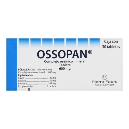 Ossopan 600mg tabletas 30 precio Ossopan 600mg tabletas 30 precio