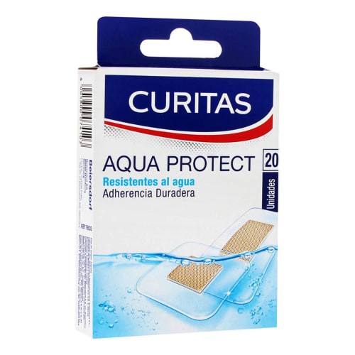 Curitas aqua protect resistentes al agua 1 caja 20 piezas Curitas aqua protect resistentes al agua 1 caja 20 piezas