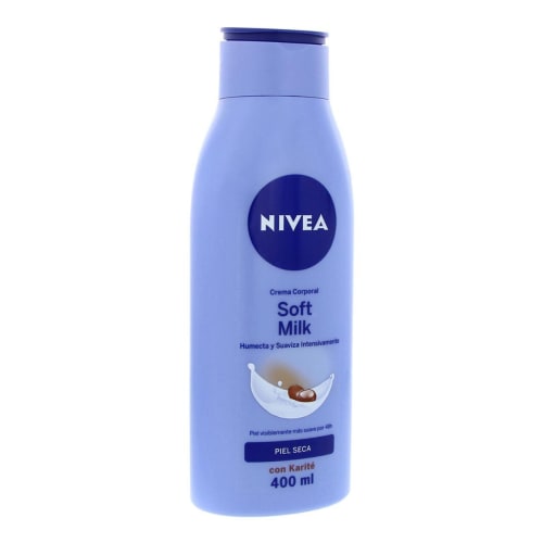 Nivea soft milk crema corporal para piel seca 400 ml botella Nivea soft milk crema corporal para piel seca 400 ml botella