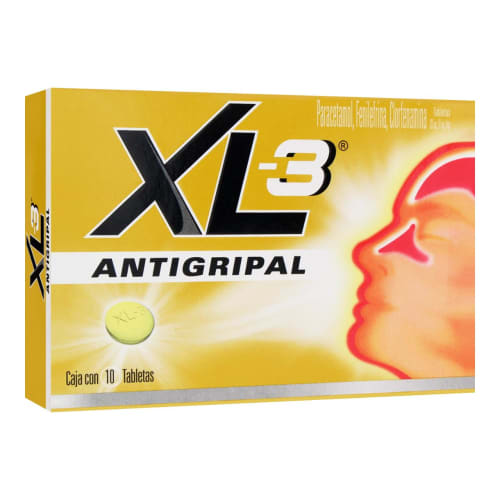 Xl-3 antigripal 10 tabletas caja paracetamol 325 mg Xl-3 antigripal 10 tabletas caja paracetamol 325 mg