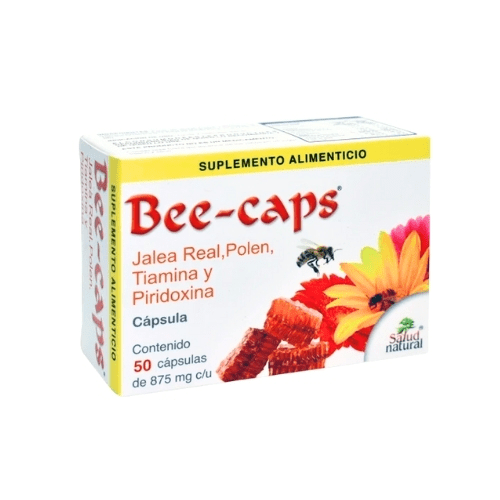 Bee caps jalea real suplemento alimenticio 50 cápsulas caja vitamina b1 20 mg precio Bee caps jalea real suplemento alimenticio 50 cápsulas caja vitamina b1 20 mg precio