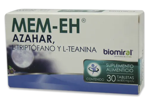 Biomiral mem-eh con azahar triptófano y l-teanina suplemento alimenticio 30 g caja precio Biomiral mem-eh con azahar triptófano y l-teanina suplemento alimenticio 30 g caja precio