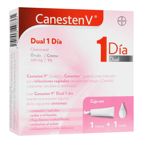 Canesten v dual crema y óvulo 1 día infecciones vaginales Canesten v dual crema y óvulo 1 día infecciones vaginales