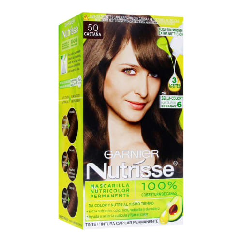 Nutrisse tintes p/ cabello mujer 50 castaño 1 pieza caja Nutrisse tintes p/ cabello mujer 50 castaño 1 pieza caja