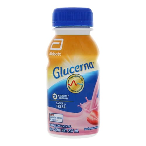 Glucerna fórmula para alimentación especializada sabor fresa 237 ml