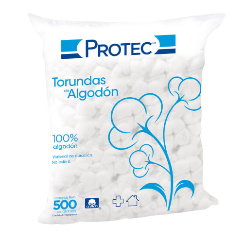Torundas de algodon protec bolsa 500g precio Torundas de algodon protec bolsa 500g precio