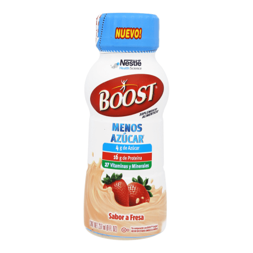 Boost menos azucar suplemento alimenticio fresa 237ml precio Boost menos azucar suplemento alimenticio fresa 237ml precio